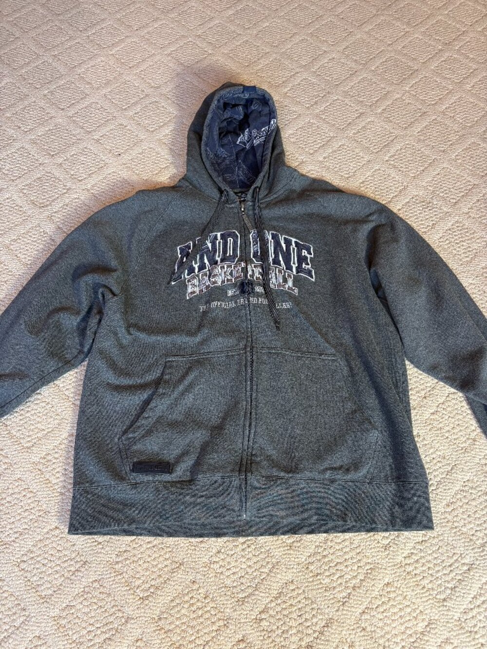 Vintage AND1 Basketball Sweatshirt Hoodie 2XL Mens Full Zip Grey Street